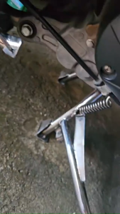 Center And Side Stand With Spring For Honda Click Version 2 And Version 3 Chrome Plating Material Made in Thailand