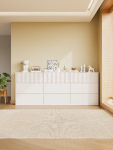 Cream Style Small Apartment Living Bedroom Storage Chest