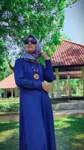 Kalung Fashion Etnik Handmade Aksesoris Wanita Hijab NonHijab Modern Mote Kayu Ukir