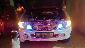 Sepasang LED Head Lamp H4 Mobil Avanza 12volt 6000k Headlamp Mini Projector Grand Max Livina Lampu Depan Utama Mobilio RS Variasi 12 Volt Super Terang