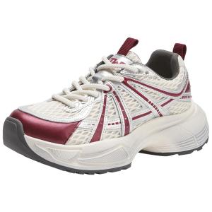 Hotwind | Chunky Sole Retro Red Breathable Mesh Sport Casual Shoes
