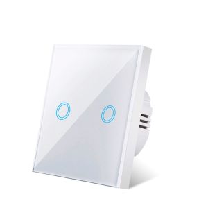 EU Touch Switch LED Crystal Glass Panel touch Wall Lamp Light Switch 1/2/3 Gang AC100-240V LED Sensor Switches Interruttore