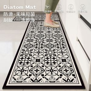 Kitchen Mat Anti-Slip Oil Resistant Washable New 2025 Special Foot Mat Waterproof Carpet Silicon Durable Modern Simplicity