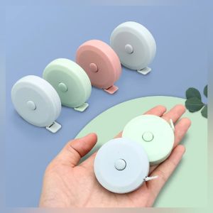 Solid Color Doubleside 150cm/60 Inches Retractable Tape Ruler with Buckle for Tailor Soft Ruler Dressmaking Sewing Accessories