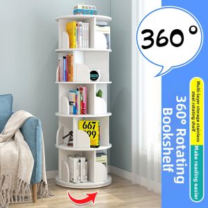 Rotating Creative Bookshelf Simple Space-saving Minimalist