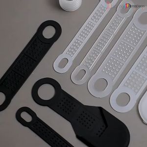 20 Pcs Hanger Accessories Anti-slip Cover Strip Silicone Two-hole Silicone Wide Range Compatible with Hangers