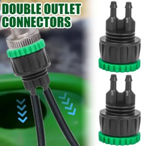 5pcs Faucet Adapter 4/6 4/7 Dual Outlet Connector Farm Drip Irrigation Hose Connector Home Garden Vegetable Plot Watering Irrigation Accessories