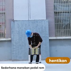 2.7M 3.9M 5.1M Telescopic foldable Ladder folding aluminum laddermulti-function domestic ladders and industrial laddera Safe Doorways