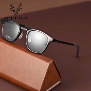 Gentle Fawn Frame Kacamata Titanium Ringan Lensa Plano Bisa Minus Style Kotak Bisa Minus Fashion Pria Wanita Trendy Style 1854