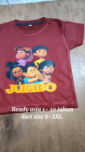 Baju Kaos Atasan Anak Laki Laki Dan Prempuan Karakter Kartun Jumbo Lucu Usia 1 - 10 Tahun - DTF