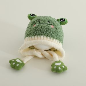 Kids Winter Windproof Earflaps Plush Bonnet Girl Clow M Thickened Knitting Woolen Cap Baby Boy Heattech Hat