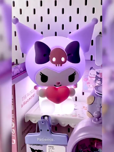 Aibaasaa Sanrio Kuromi Cartoon Wireless LED Night Light Papa Lamp D08  Bedside light desk decor doll model ornament decoration Mood light Atmosphere Light Bedroom Sleeping Light Remote Control table lamp desktop lamp gift Children Sensor light