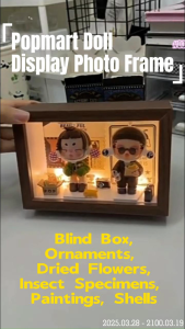 Wooden Acrylic Display Case Stand Popmart Toy Organizer Blind Box Transparent Toy Storage Cabinet