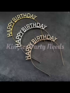 Happy Birthday Hair Accessories Metal Headband Girl Glitter Rhinestone Hairband Flash Diamond Headband Party Photo Props