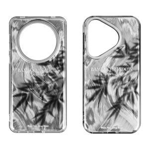 Full Point Youth Original Double Layer IMD Full Cover Bamboo Leaf Shadow Phone Case for Huawei Pura70 pro plus Matte New Chinese Style Ultra Protection Design