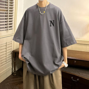 plus Size Mens T-Shirt Short Sleeve Pure Cotton American INS Style Half Sleeve 2023 New Summer Cool Feeling Lightweight Cotton Tee