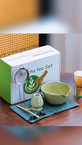 Japanese matcha tea set 7pcs / paket lengkap japanese matcha tea maker / matcha bowl bamboo whisk chasen brush chashaku spp