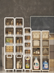 MMZECE | Freestanding Bathroom Storage Shelf No Installation Narrow Space