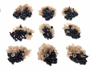 100Pcs Mata Boneka Amigurumi Bulat Hitam Tusuk Mata Boneka 5 - 10 mm Safety Eye Untuk Boneka Rajut / Beruang / Boneka Besar/Mata Boneka Kecil