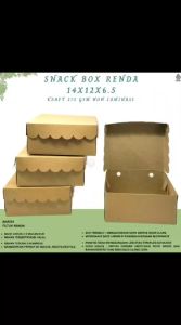 Dus Kue 12x14 Box Snack: Kemasan Kue Praktis & Berkualitas