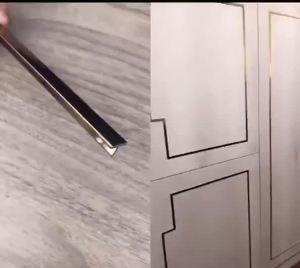 Foshan 304 Stainless Steel Trim Strip Furniture Background Wall Decoration 201 Rose Black Titanium T Type Strip