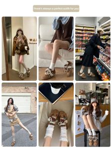 Josiny | Brown Thick Sole Warm Training Shoes
