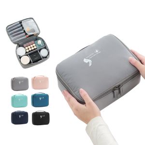 Large-Capacity Travel Cosmetic Bag Portable PU Makeup Pouch Women Waterproof Bathroom Washbag  ﻿