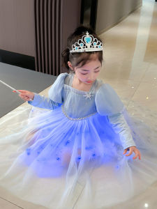 ชุดเจ้าหญิงฤดูใบไม้ร่วงใหม่สำหรับเด็กผู้หญิง ชุดเจ้าหญิงวันเกิด ชุดเด็ก ชุดกระโปรงยาวปานกลาง แขนยาว กระโปรงทรงเอ