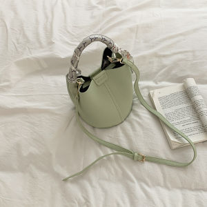 Soft Bucket Bag Womens Crossbody Bag Summer 2024 Trendy Fashion Small Niche Design Versatile INS Handbag Korean Style Pure Color