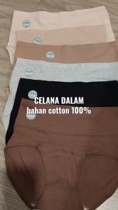 6078CD CD wanita besar Celana dalam cewek jumbo katun size L XL XXL pinggang tinggi women penties big size high waist cotton