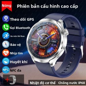 Đồng Hồ Thông Minh BOXUXING 1.85 Inch Dành Cho Nam Thể Thao Chống Nước Theo Dõi Sức Khỏe Đo Nhịp Tim GPS NFC Gọi Bluetooth La Bàn