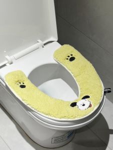 Đệm Bồn Cầu Bằng Vải Nỉ Dày Mùa Thu Đông Đệm Bồn Cầu Hình Chữ U Có Dây Buộc Đệm Bồn Cầu Dùng Tại Nhà Đệm Bồn Cầu Mềm Mại Dễ Thương