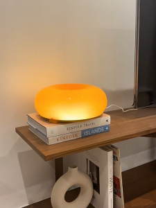 Orange LED Glass Desk Lamp Wall Lamp Circular Lamp Living Room Bedroom Decorative Lamp Bedside Lamp