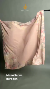 𝐃𝐀𝐅𝐀𝐍𝐘𝐀 - Mirea Series Jilbab Motif Floral Kerudung Segi Empat Hijab Scarf bahan Voal Laser Cut
