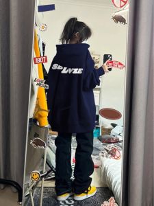 Heavyweight Hoodie Sweatshirt Pure Cotton Fleece Lined Thickened Autumn Winter Style Loose Fit Couples Style Youth Fashion