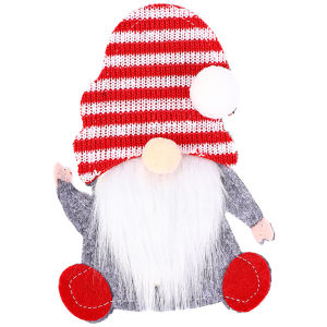 ของตกแต่งมีดและส้อมคริสต์มาสขนาด16*11ซม. กระเป๋าลายสร้างสรรค์โต๊ะตกแต่งซานตาคลอสตุ๊กตาไร้ใบหน้า DIY 1ชิ้น