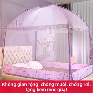 Mạng Chống Muỗi Phong Cách Lều Mông Cổ Toàn Bộ Giường Có Khung Hỗ Trợ