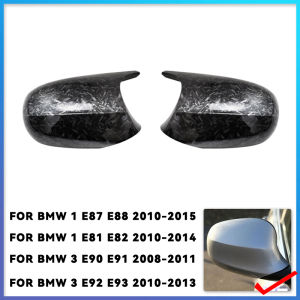 For BMW 1 3 Series E81 E82 E87 E88 E90 E91 E92 E93 Black M3 Style Cover Carbon Fiber M Look Rear Mirror Cap Car styling