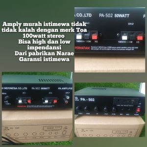 amplifier PA 502 Narae amply stereo bisa high dan low impendansi murah berkualitas garansi