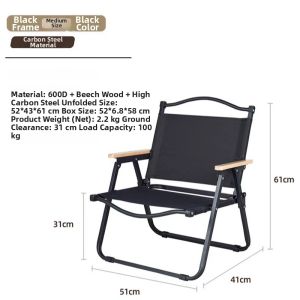 LINSI | Outdoor Folding Chair Table Aluminum Alloy