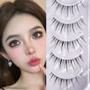 Natural Cartoon Thickened Transparent Stem Mixed Blood Fake Eyelashes Easy to Use Artificial Fiber for Any Skin Type