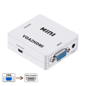 Kebidumei | HD 1080P VGA to HDMI Adapter HDMI to VGA Converter with Audio Interface HDMI-compatible Adapter for Notebook Xbox360 DVD PS3 PC