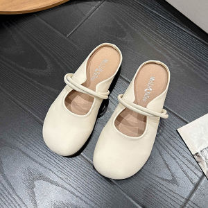 Soft Bottom Head Covering Slip-On Womens Sandals Spring New Flat Bottom Lazy Pregnant Women One-Touch Half Slippers Summer