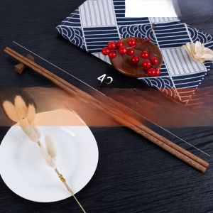 Long Wooden Chopsticks Heat Resistant Anti-Scald High Temperature Resistance Extended Length for Deep-Frying Hot Pot