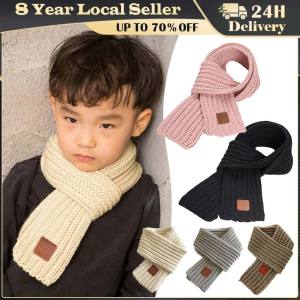 【5 Color】Kids Scarf Boys Girls Baby Winter Warm Scarf Women Knit Shawl Scarf Children Neck Collar Keep Warm Accessories Cheap Parent