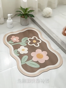 SG Specool® Retro Diatomite Mat Absorbent Anti-slip Floor Mat For Bathroom Toilet & Entryway Door Rugs & Carpets