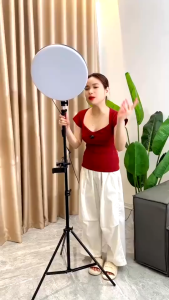 Đèn Livestream PF45Cm Công Suất 60W Đèn Trợ Sáng Chụp ảnh Livestream Quay video 3 Chế Độ Ánh Sáng Full Viền 68Leon