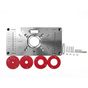 Tấm Nhôm Router Table Chèn Cho Bàn Chế Biến Gỗ Với 4 Vòng Công Cụ Máy Khắc