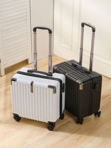 กระเป๋าเดินทางขนาดเล็ก 18 นิ้ว กระเป๋าเดินทางสำหรับผู้หญิง ทนทาน พร้อมล้อแบบหมุนได้ กระเป๋าเดินทางแบบถือ กระเป๋าเดินทางแบบมีซิป