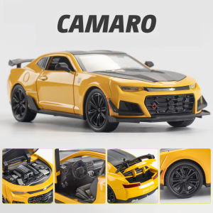 LEO 1:24 Bumblebee Camaro Metal Diecast Alloy Toy Car Model Trucks For Kids Toys Vehicles Hobbies Collection